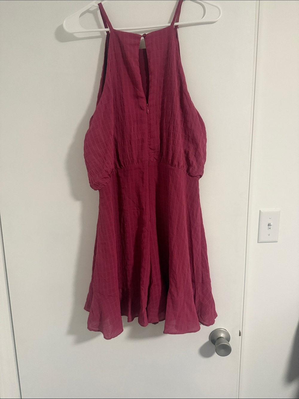 Sleeveless Raspberry Romper - Picture 2 of 2